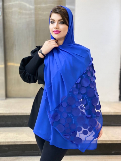 شال حریر کرپ مجلسی دانتل کد 282
