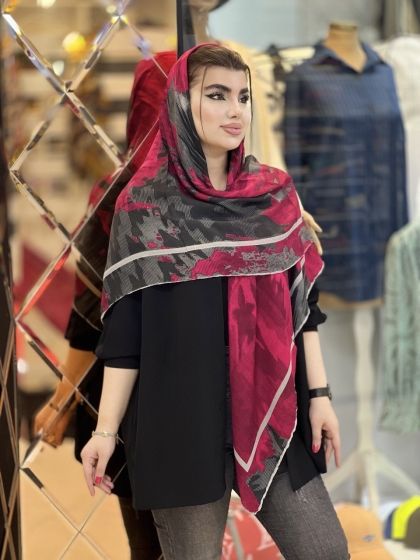 روسری گارزا ژاکارد دست دوز کد2026