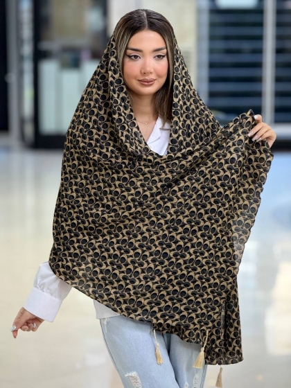 شال  کریشه دور دوخت منگوله دار2899