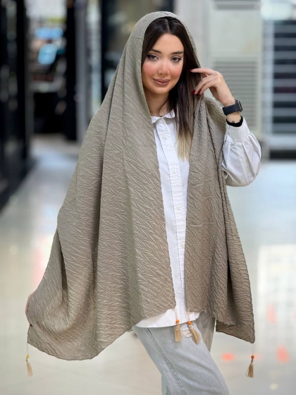 شال سی آی اسکارف پلیسه اعلاء منگوله دار کد 2608