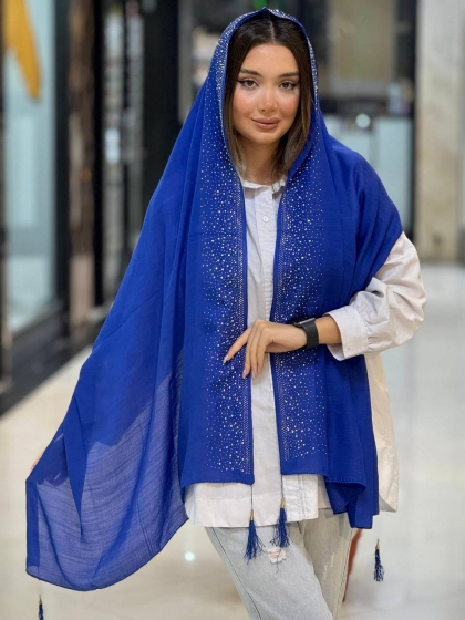 شال وال اسلپ‌ مجلسی نگین دار کد 2436