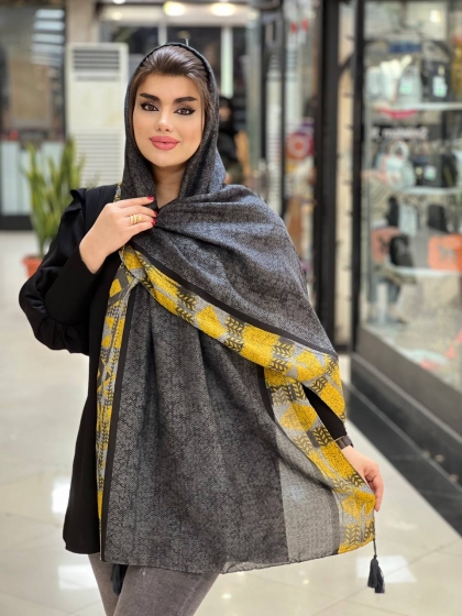 شال حصیری پاییزه منگوله دار کد649