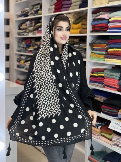 شال نخی بهاره منگوله دار کد 815
