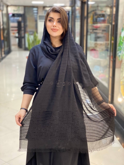شال نخی(راه راه مخمل)کد 388