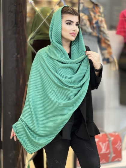 شال نخی پلیسه اعلاء پاییزه منگوله دار کد 1396