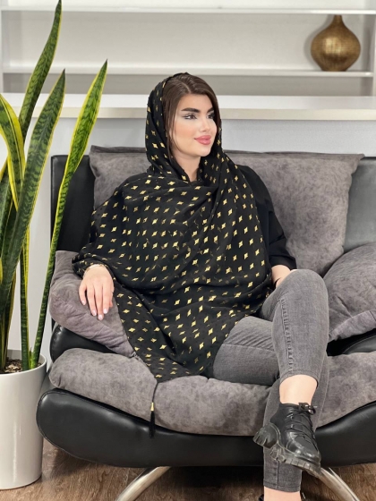 شال اشکی طلاکوب منگوله دار کد1171