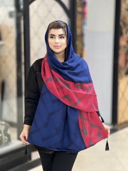 شال نخی بهاره منگوله دار کد 1600