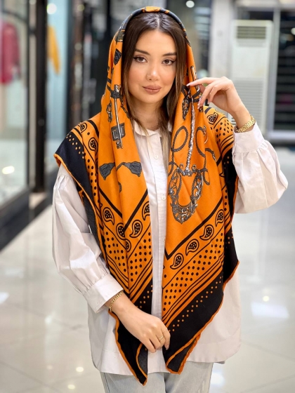 روسری نیلا دور دست دوز کد 2408