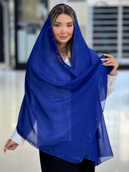 شال پارچه دنیز مروارید پانچی کد 2756
