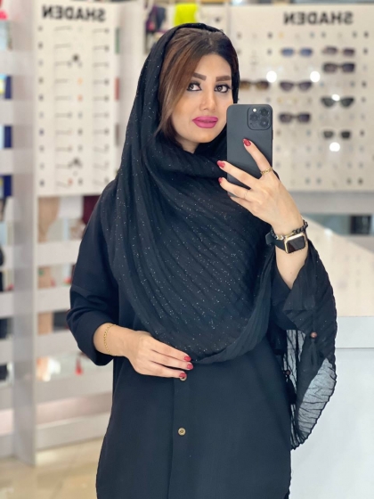 شال نخی پلیسه برفی منگوله دار کد 2143