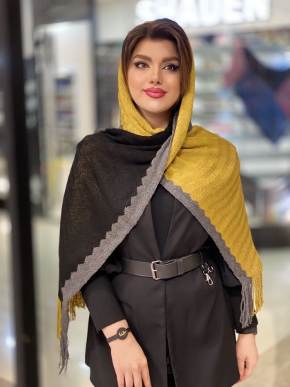 شال بافت دو  رو کد 216