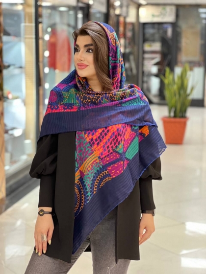 روسری نخی دور دست دوز کد738