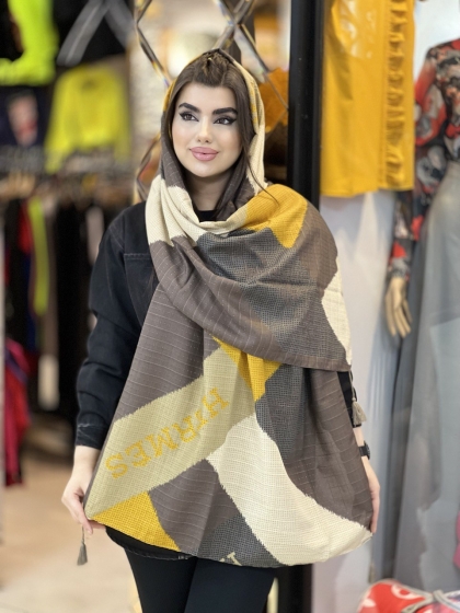 شال نخی بهاره منگوله دار کد 1665