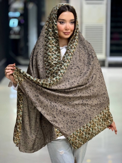 شال نخی سی آی اسکارف منگوله دار کد 2551
