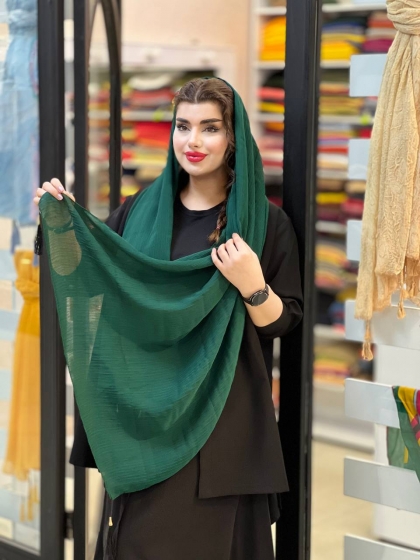 شال حریر دور دوخت منگوله دار کد989