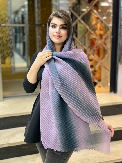 شال پلیسه نخی کد 327