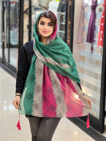 شال نخی فلورانس منگوله دار بهاره کد 775 