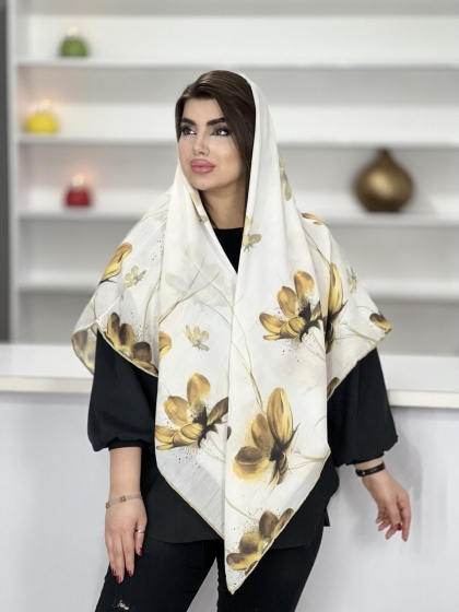 روسری نخی دور دست دوز کد 1477