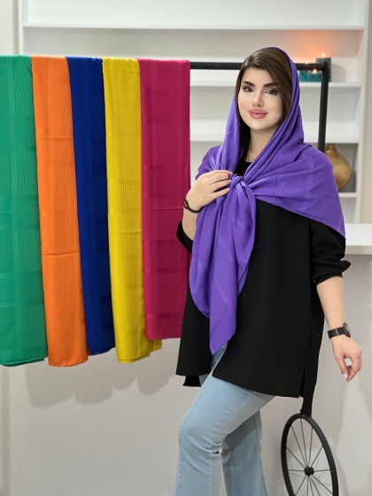 روسری گارزا دور دست دوز کد 1084