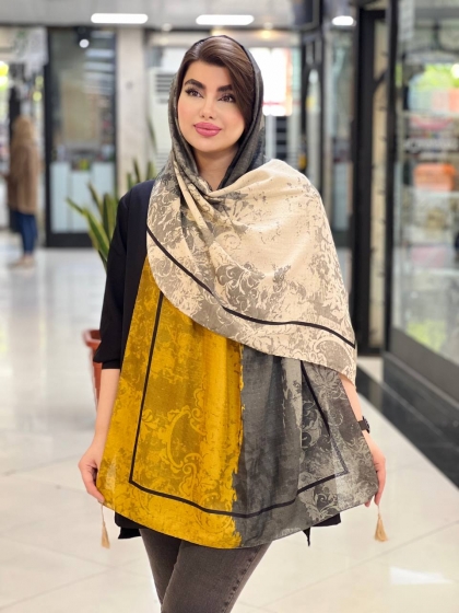 شال نخی حصیری منگوله دار کد2024