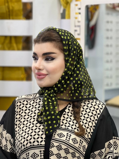 روسری مینی اسکارف اورگانزا دور دوخت کد 983