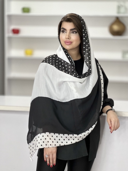 شال نخی چهار تیکه بهاره منگوله دار کد 1746