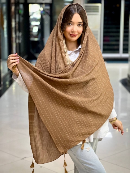 شال نخی راه راه کد 2492
