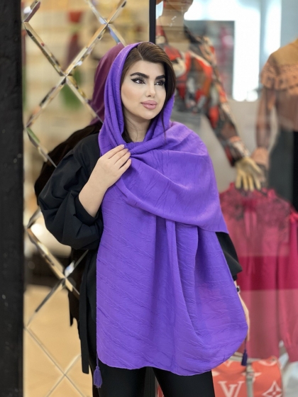 شال نخی پلیسه منگوله دار بهاره کد1632