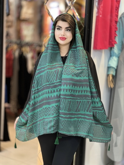 شال نخی تی ویل منگوله دار کد 1834