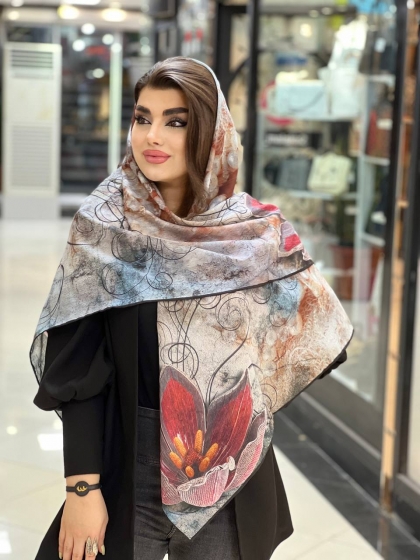 روسری نخی دور دست دوز کد746