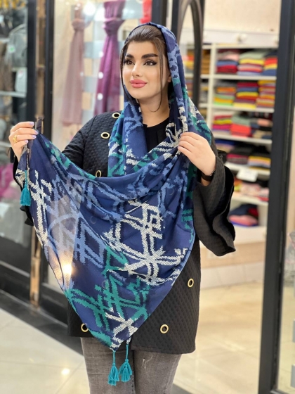 شال نخی بلفی منگوله دار بهاره کد 757