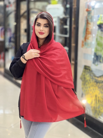 شال اسلپ ساده منگوله دار کد 907