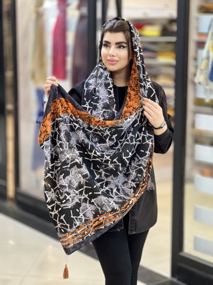 شال نخی بهاره منگوله دار کد1597