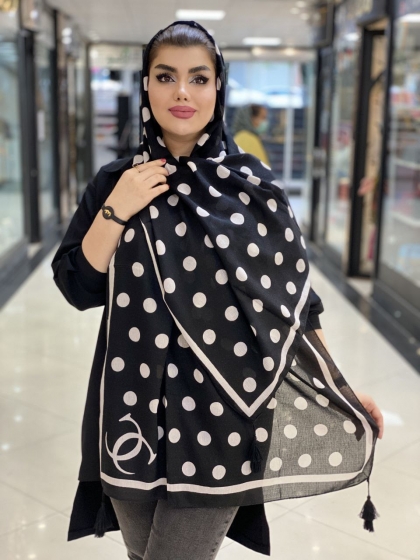  شال نخی  توپی منگوله دارکد 408