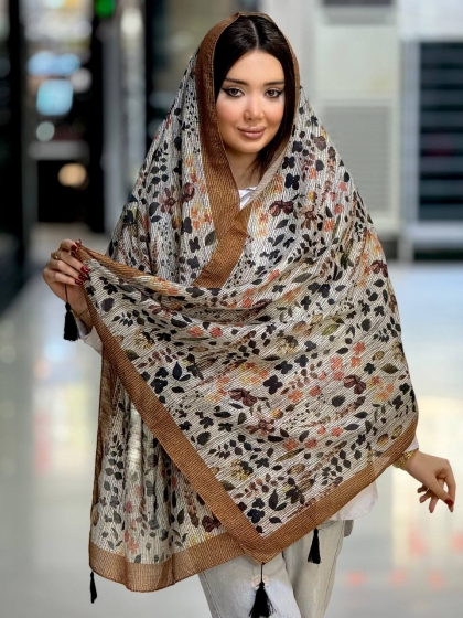 شال نخی منگوله دار کد 2586
