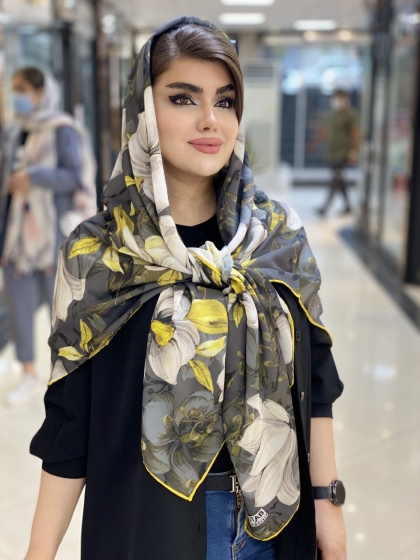 روسری نخ و حریر دور دوخت کد 423
