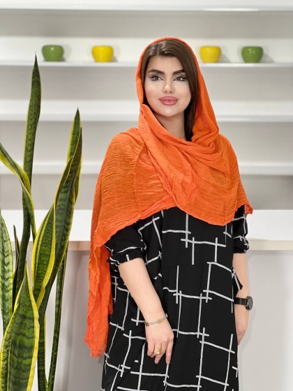 شال نخی کنفی ساده 3 متری کد 1112