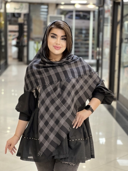 روسری نخی ملانژ پاییزه دورریش کد 1335