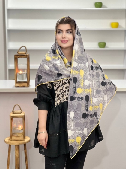 روسری نخی دور دست دوز کد 1123