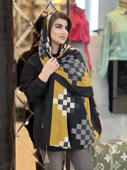 شال نخی بهاره منگوله دار کد1713