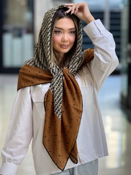روسری کد گارزا ژاکارد دست دوز2871