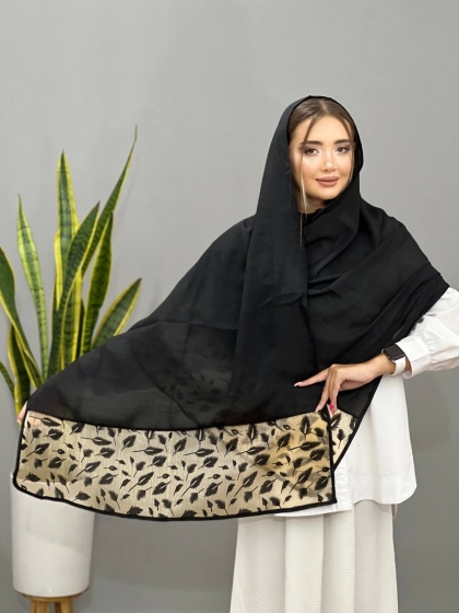  شال نخی دستک طرح برگ کد1231
