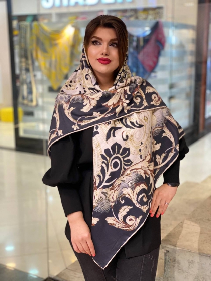 روسری نخی دور دست دوز کد ۲۳۲