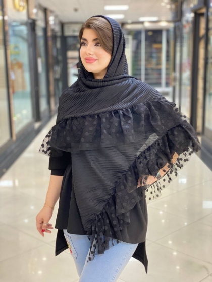 روسری نخی پلیسه دانتل کد 496