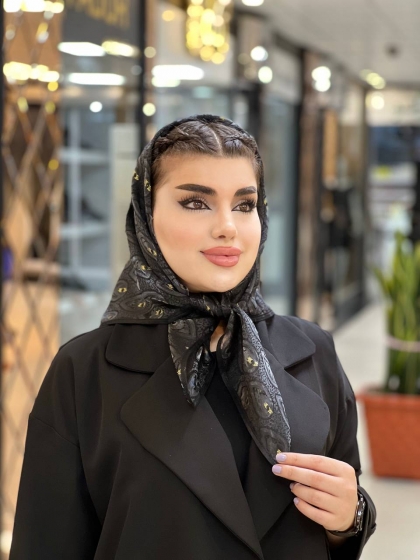 روسری مینی اسکارف نخ و حریر کد 968