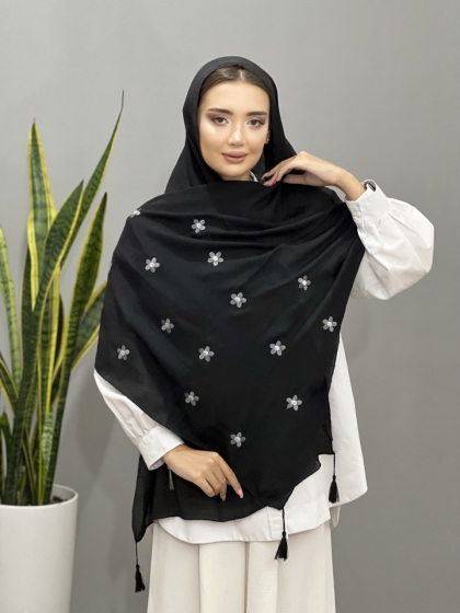 شال اسلپ گلدوزی منگوله دار کد1327