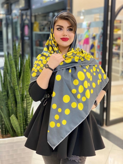 روسری نخی دور دست دوز کد 307