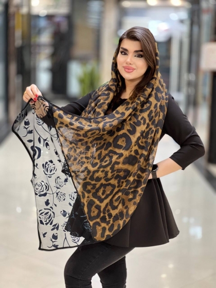 شال نخی پلنگی مزونی کد ۹۳۷