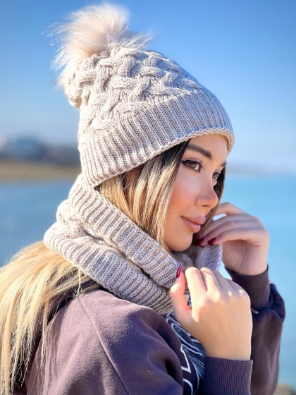شال و کلاه رینگی بافت اعلا کد 2309