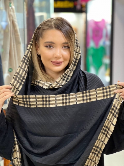 شال ژاکارد پلیسه منگوله دار  کد2187